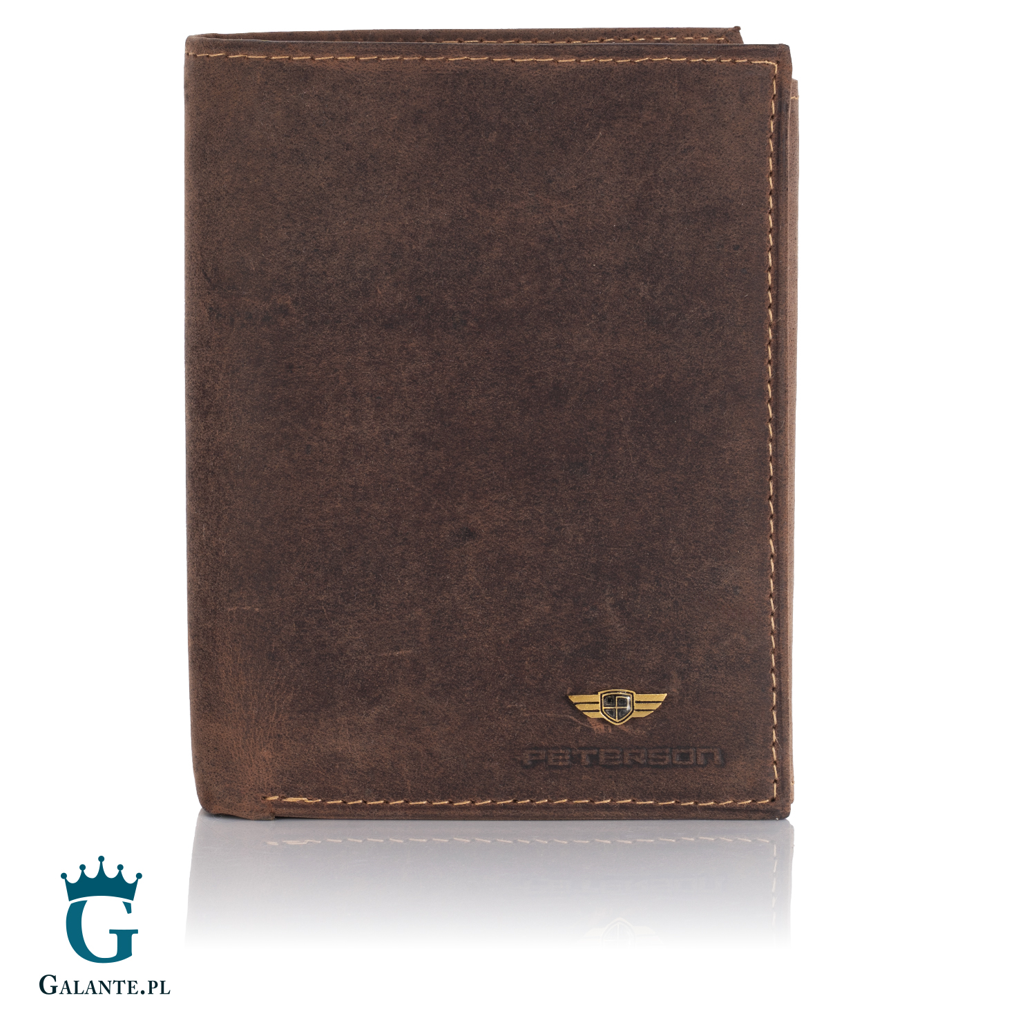 Duży Pionowy Portfel Męski PETERSON 348 z RFID – czarny