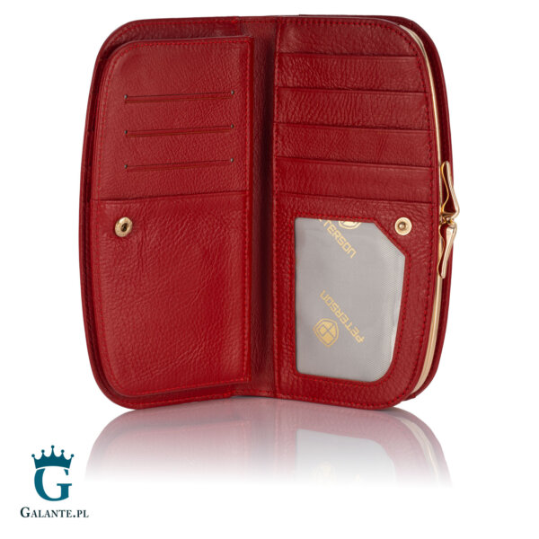 Skórzany Portfel Damski Organizer PETERSON 42123