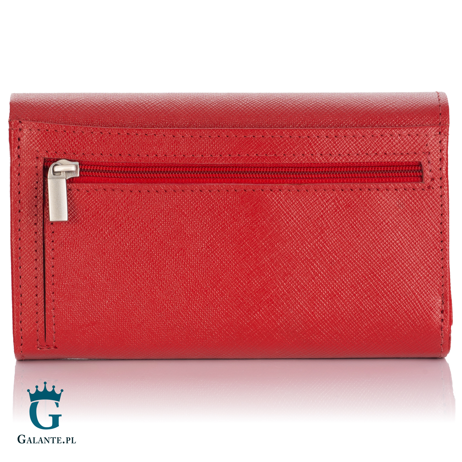 Skórzany Portfel Damski w Kratkę PETERSON RD-21-GCLS