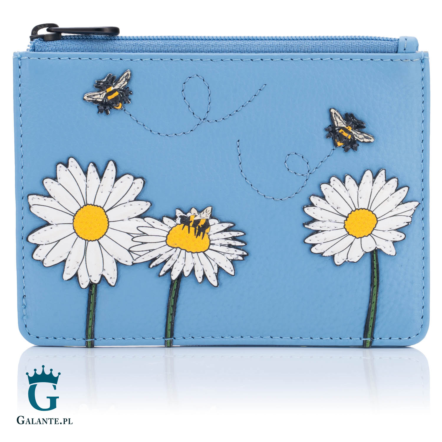 Brązowa skórzana bilonówka damska Literatura Yoshi