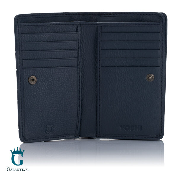 Skórzany portfel damski Magiczna Zima Yoshi Y1089