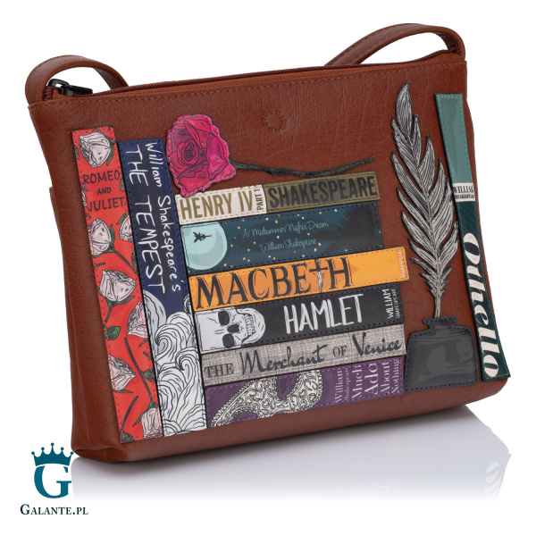 Mała brązowa listonoszka damska Literatura Klasyczna Yoshi