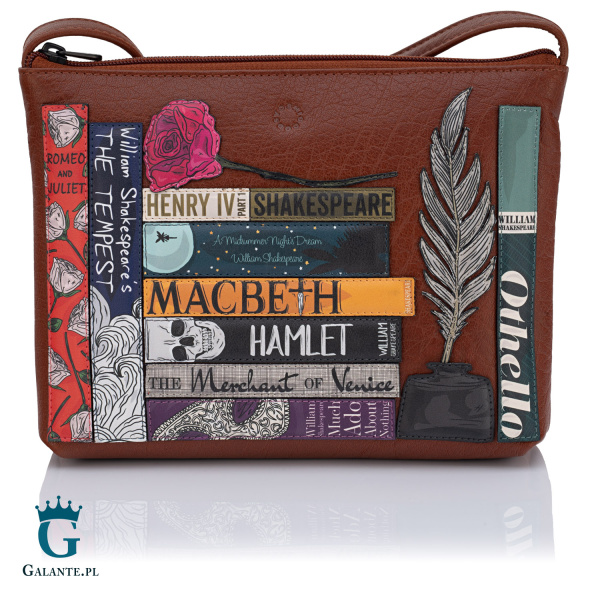 Mała brązowa listonoszka damska Literatura Klasyczna Yoshi