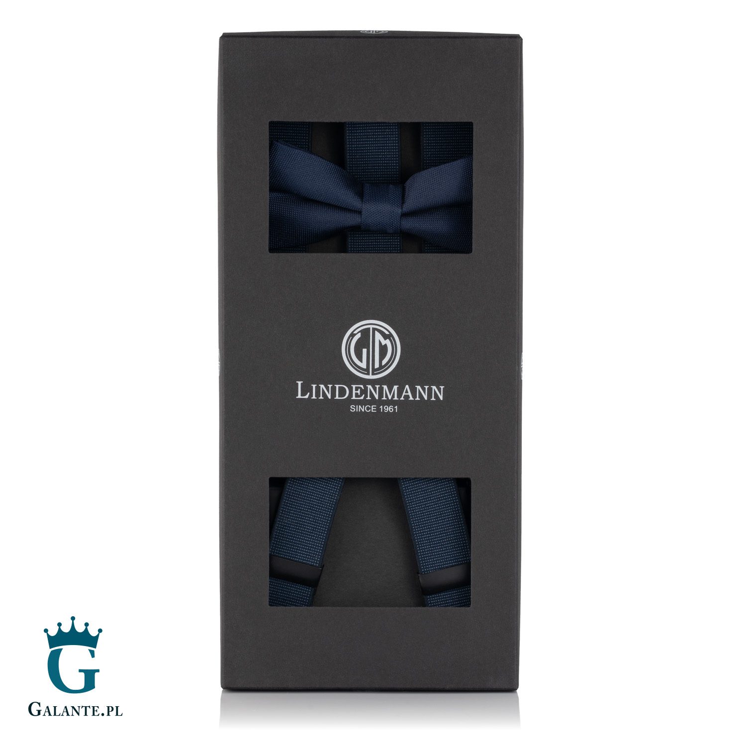 Zestaw Granatowa muszka i szelki L9806