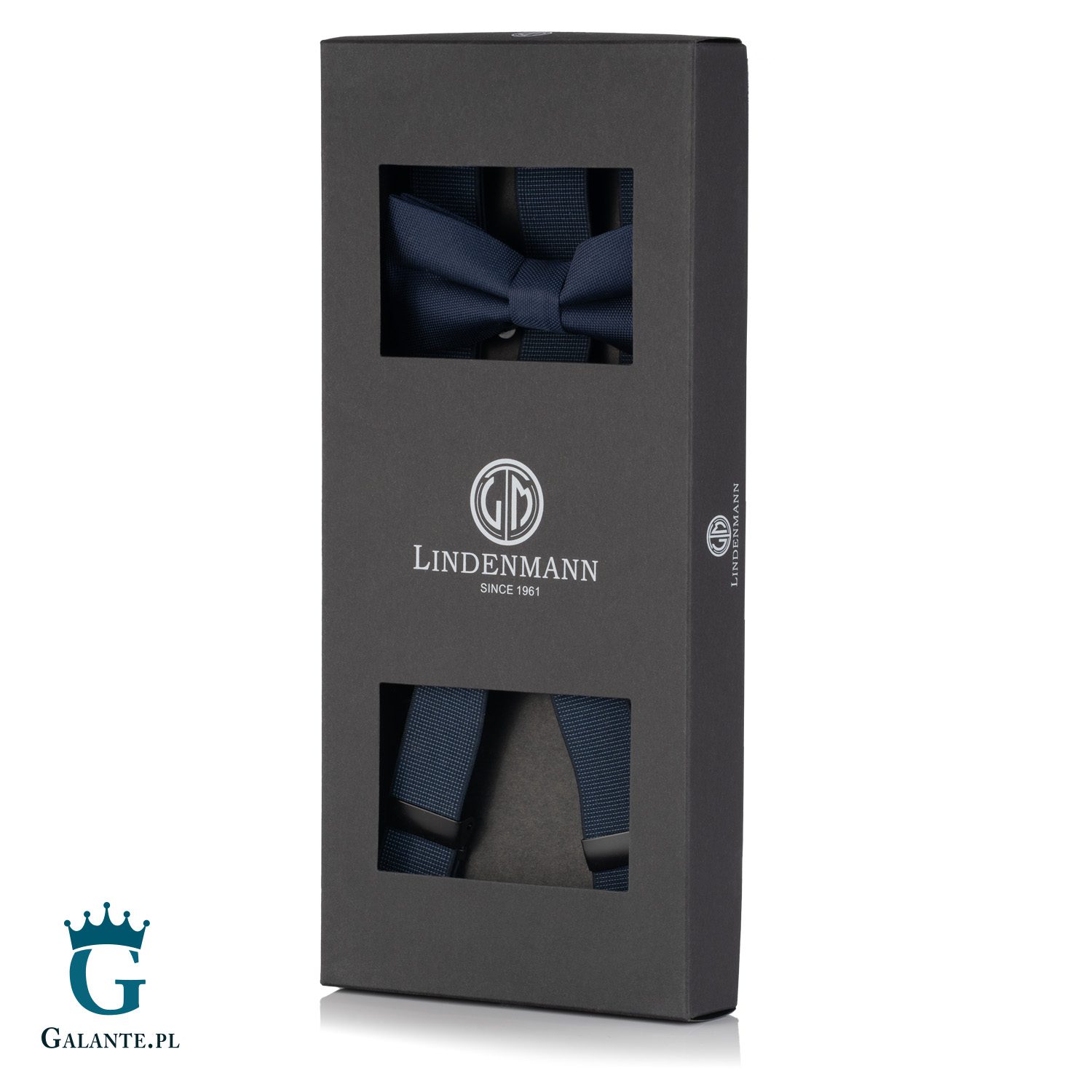 Zestaw Granatowa muszka i szelki L9806