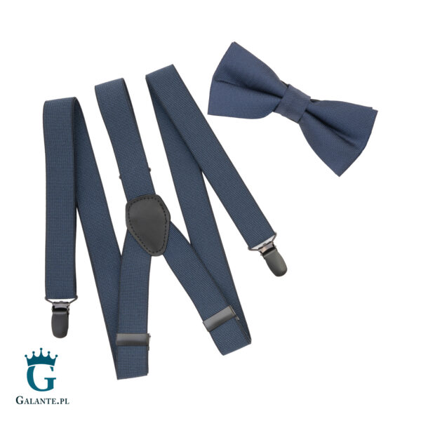 Zestaw Granatowa muszka i szelki L9806