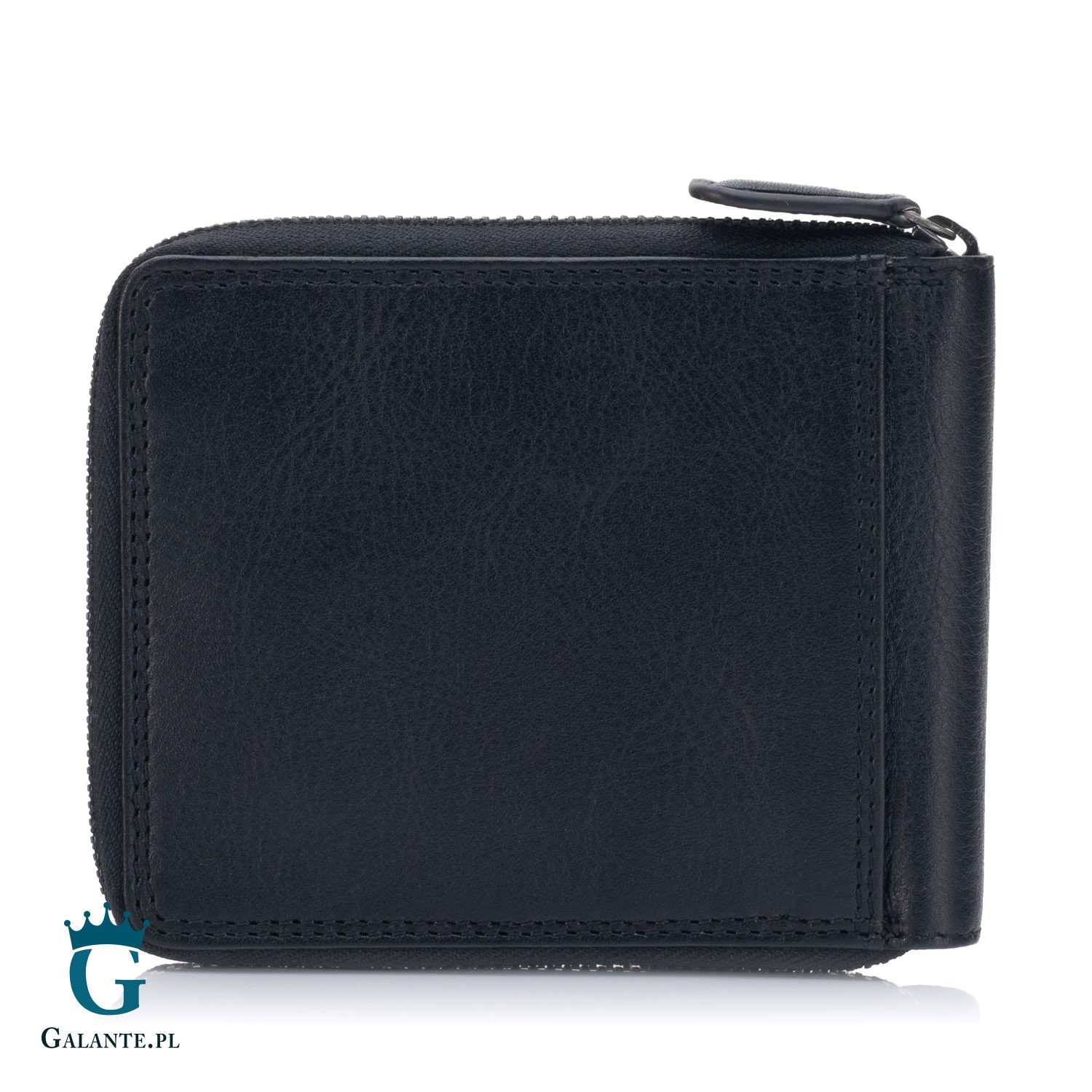 Skórzany portfel męski na zamek Visconti Heritage HT-14 – czarny