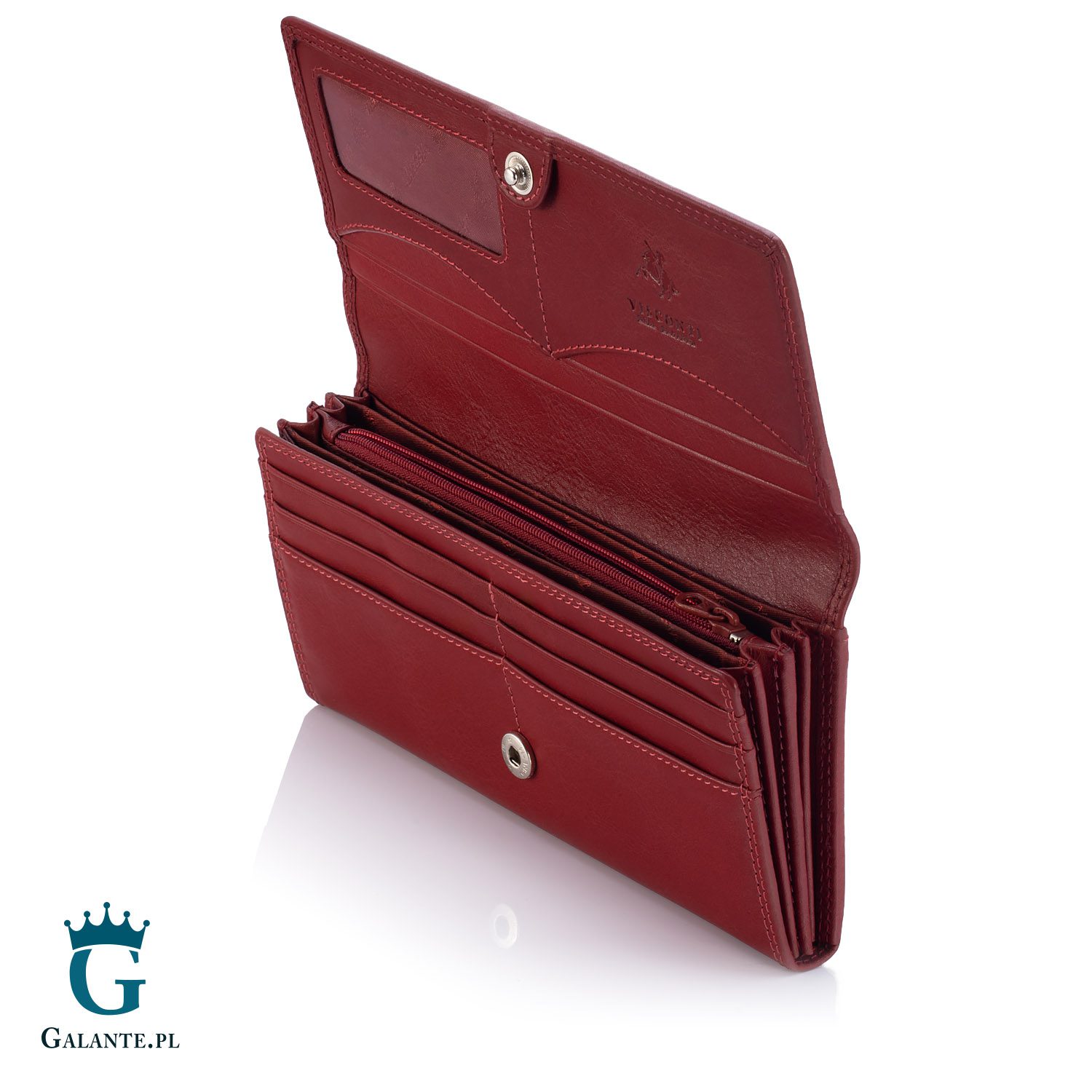 Elegancki portfel damski Visconti HT-35 czerwony