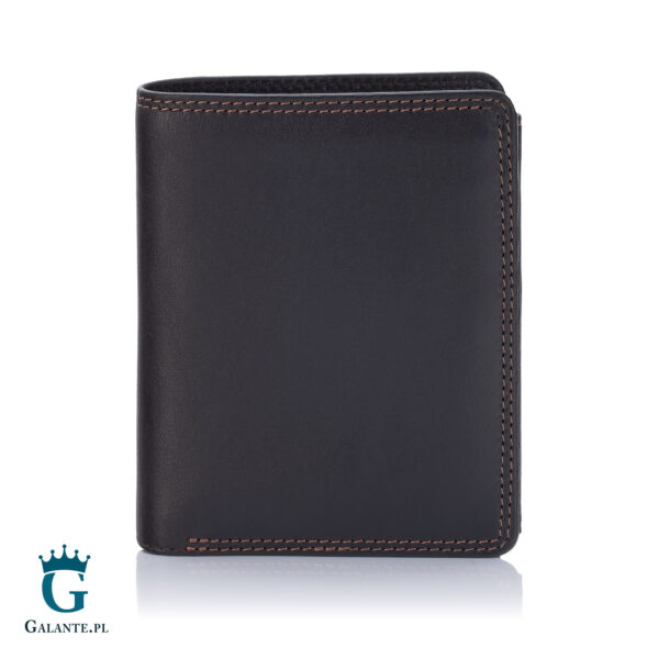 Pionowy skórzany portfel męski Visconti Heritage HT-11 – brązowy