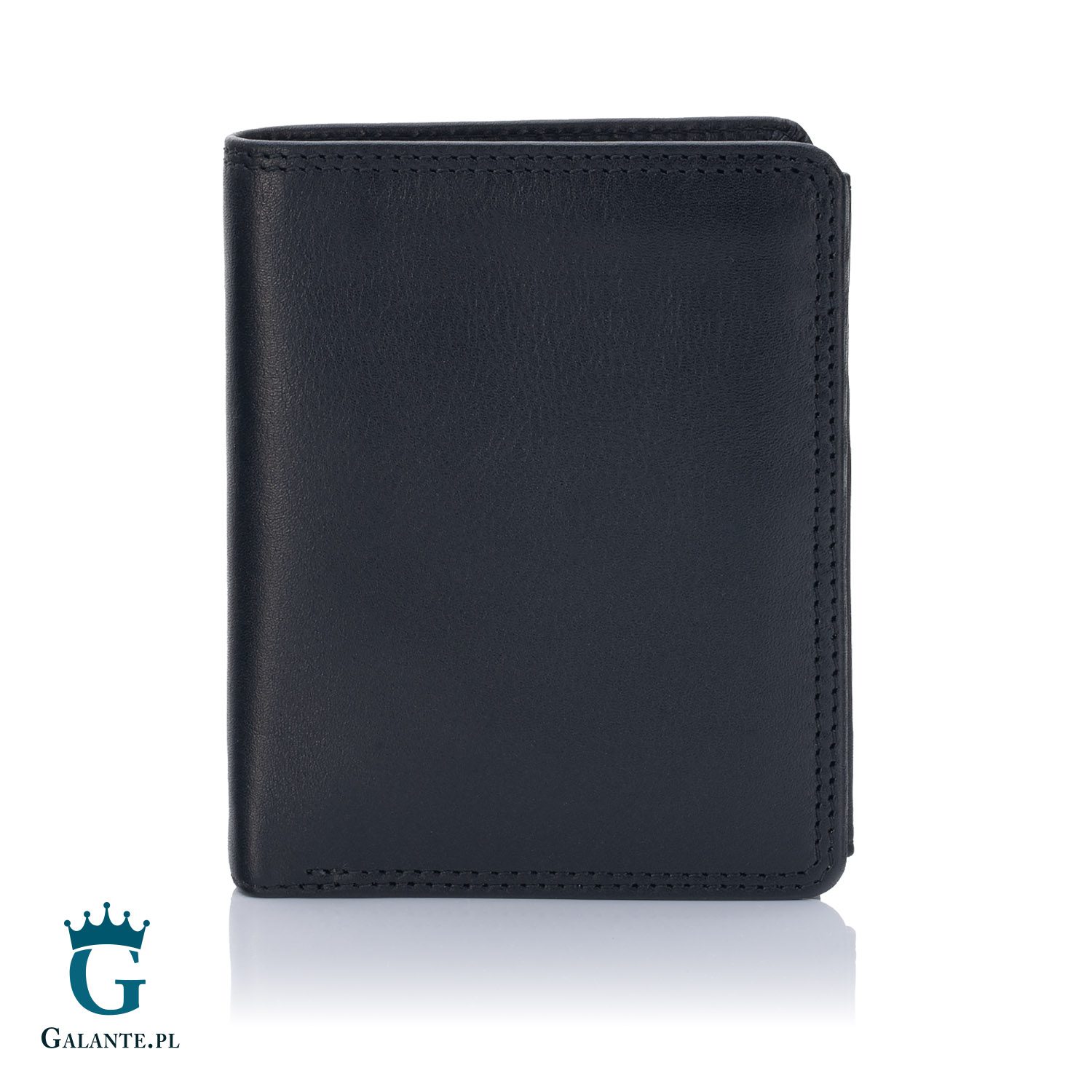 Pionowy skórzany portfel męski Visconti Heritage HT-11 – czarny