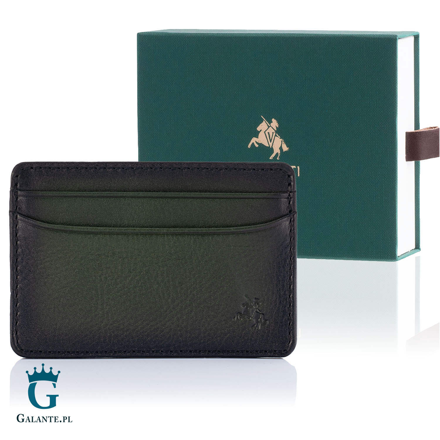 Portfel damski skórzany Visconti CD-22 czarno-czerwony