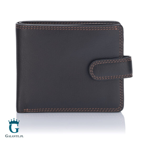 Pojemna skórzana banknotówka męska Visconti HT-9 – brązowa