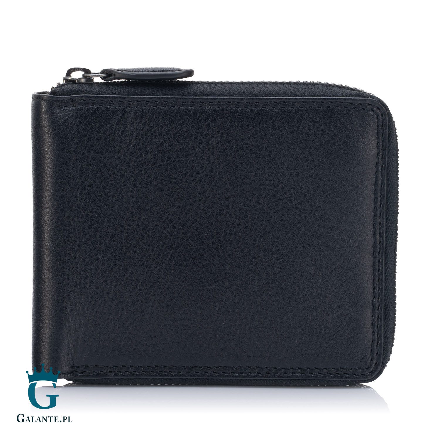 Skórzany portfel męski na zamek Visconti Heritage HT-14 – czarny