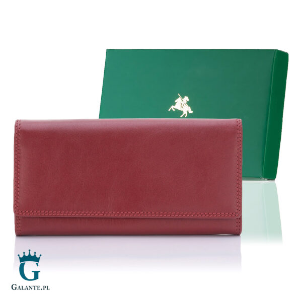 Elegancki portfel damski Visconti HT-35 z RFID – czerwony