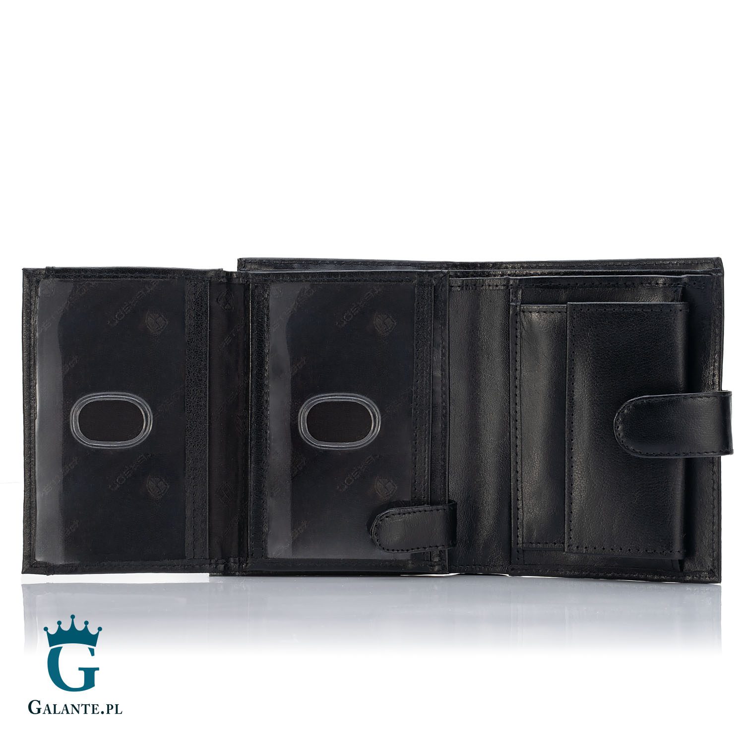 Duży portfel męski skórzany z metalowym logo PETERSON 348Z