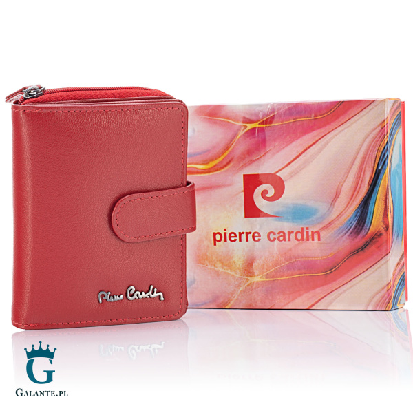 Portfelik damski skórzany Pierre Cardin TILAK155 czerwony