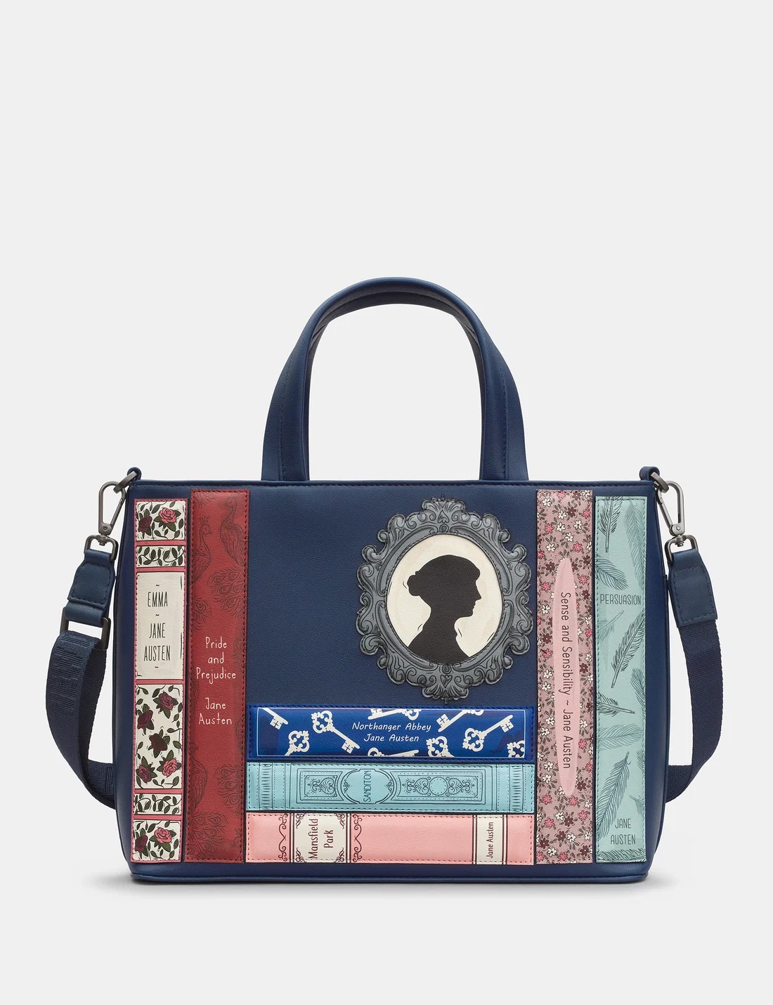 Torebka shopperka Jane Austen ze skóry wege New Disguise granatowa