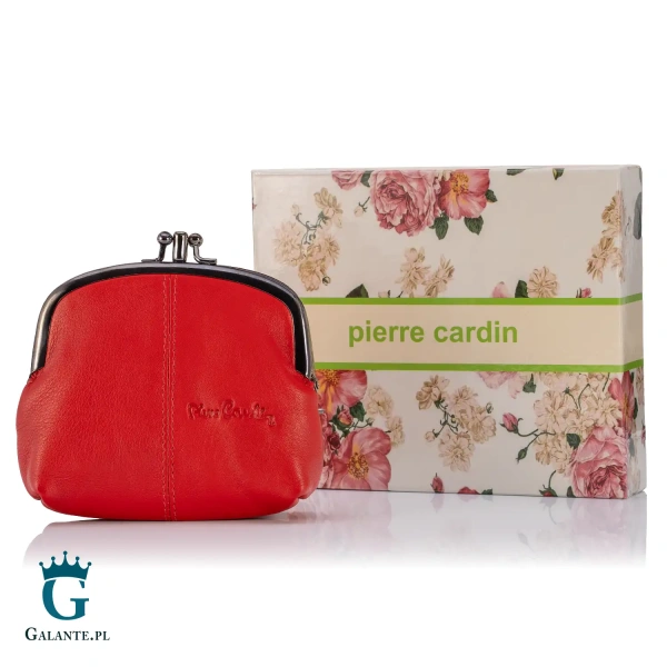 Skórzana podwójna bilonówka Pierre Cardin na bigiel