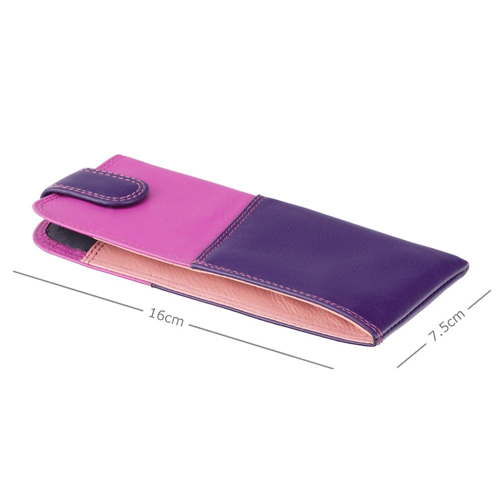 RB106_Belize_Berry_Multi – 4 Kolorowy skórzany futerał na okulary Visconti RB-106 jagodowy