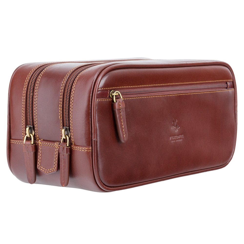 MZ100_Naples_Italian_Brown – 4 Duża skórzana kosmetyczka męska Visconti brąz