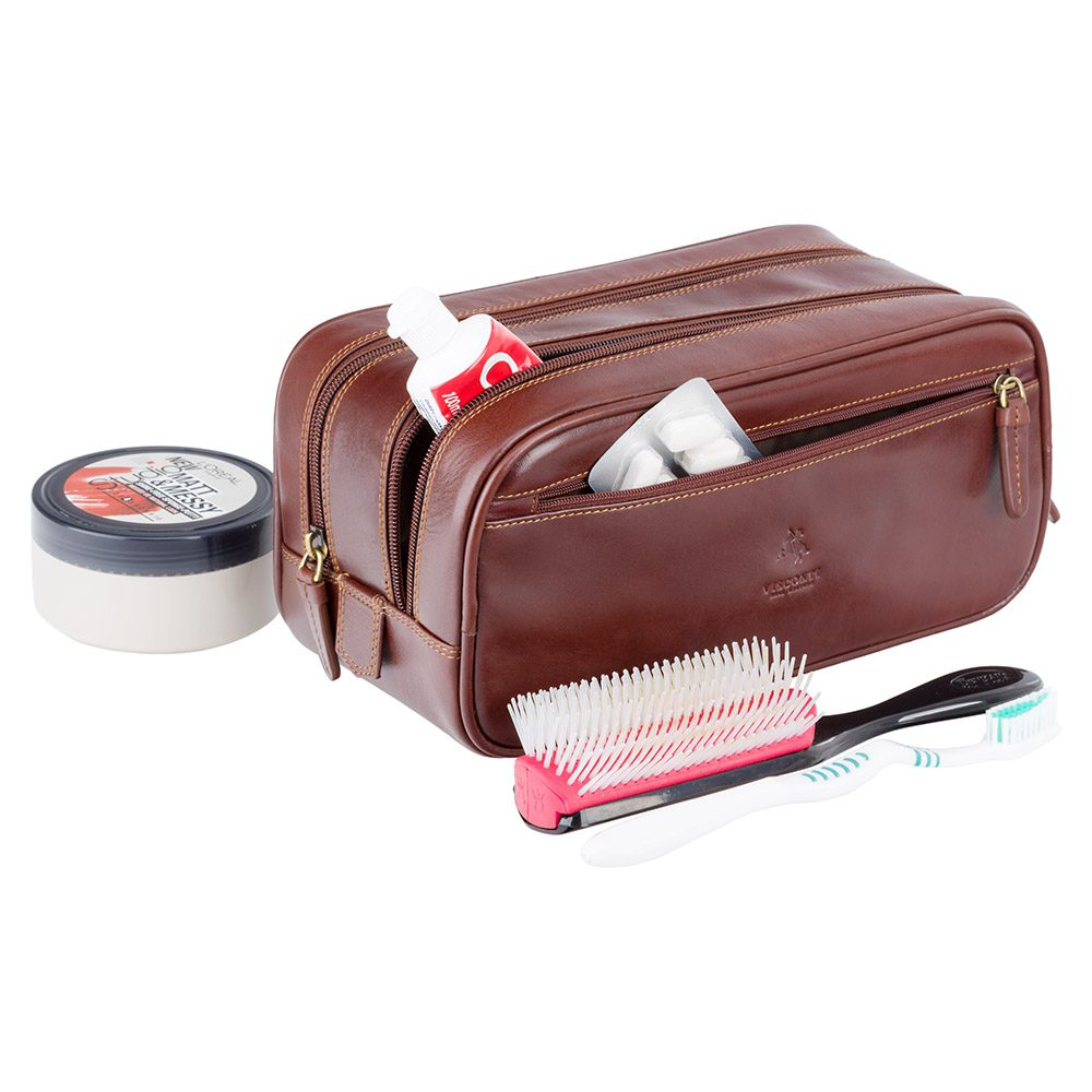 MZ100_Naples_Italian_Brown – 5 Duża skórzana kosmetyczka męska Visconti brąz