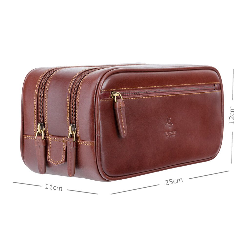 MZ100_Naples_Italian_Brown – 6 Duża skórzana kosmetyczka męska Visconti brąz