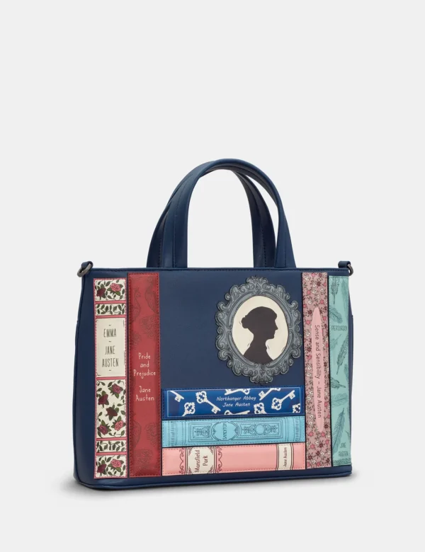 Torebka shopperka Jane Austen ze skóry wege New Disguise granatowa