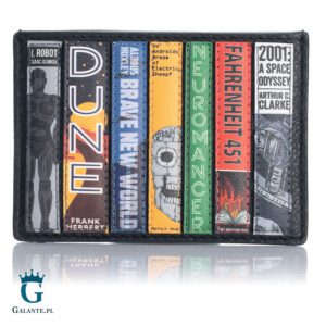 Etui na karty ze skóry Literatura Yoshi wiśniowe