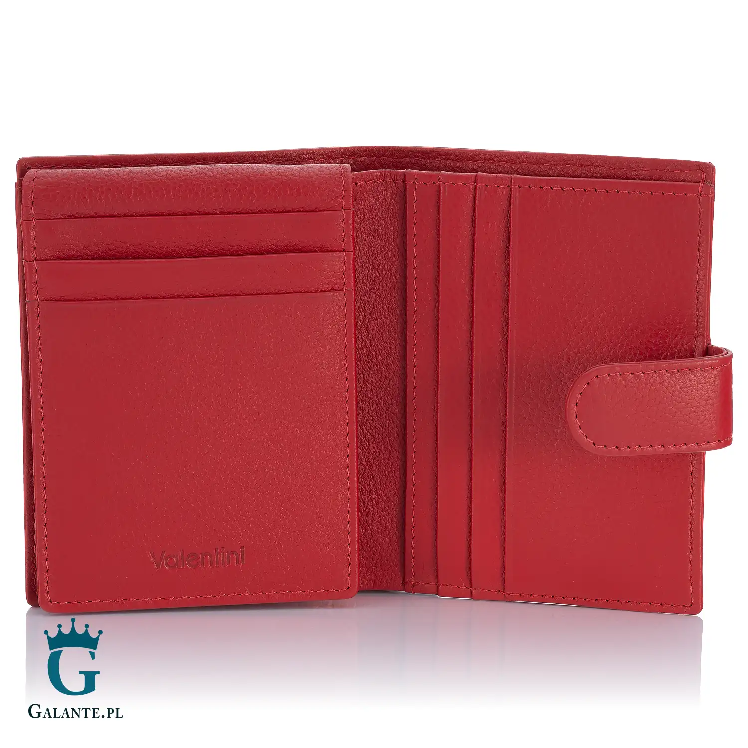 Mały i cienki portfel skórzany damski Valentini