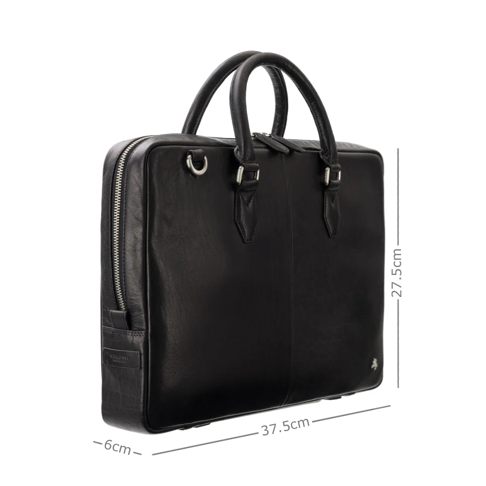 Cienka torba na laptop ze skóry licowej Visconti ML-50