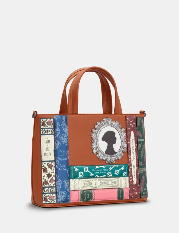 Torebka shopperka Jane Austen ze skóry wege New Disguise brązowa