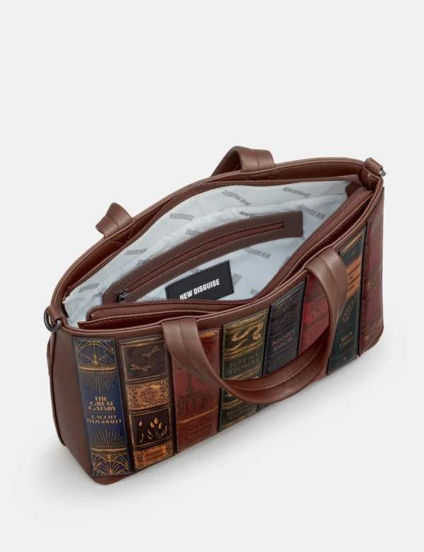 Brązowa torebka shopperka ze skóry wege Antykwariat New Disguise