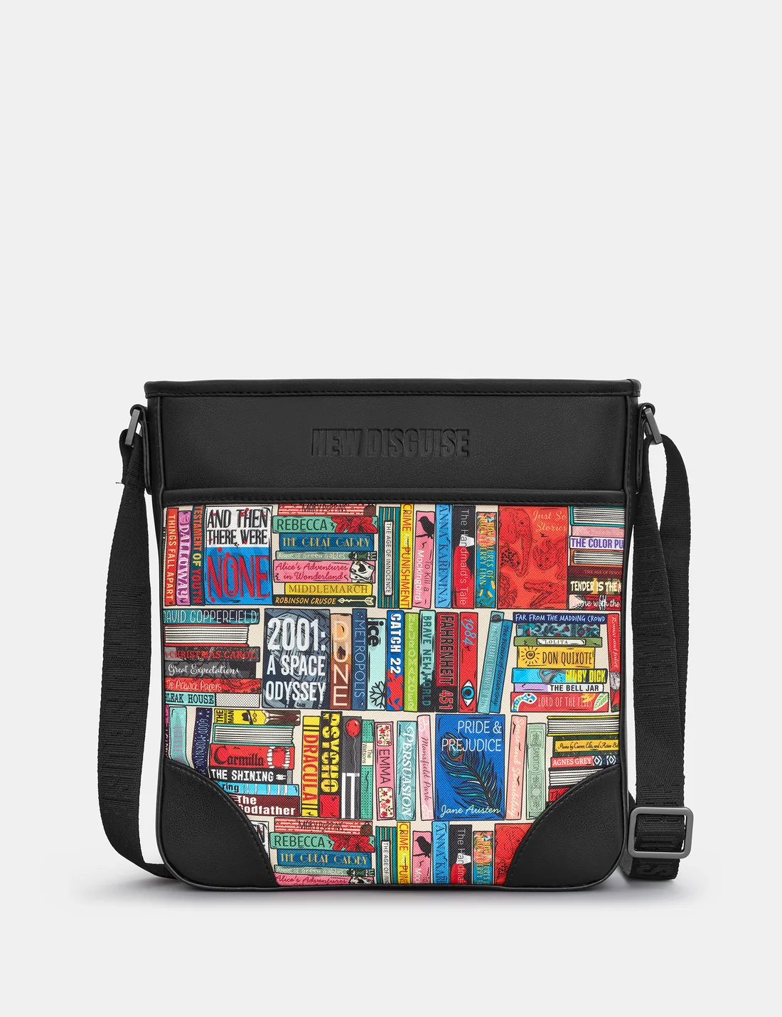 Czarna torebka damska ze skóry wege Literatura New Disguise