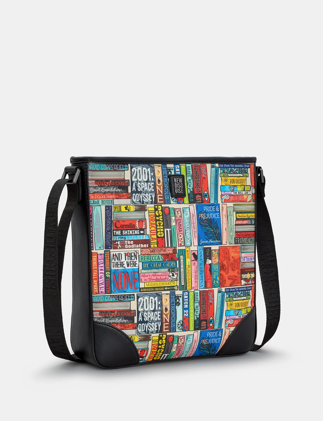Czarna torebka damska ze skóry wege Literatura New Disguise